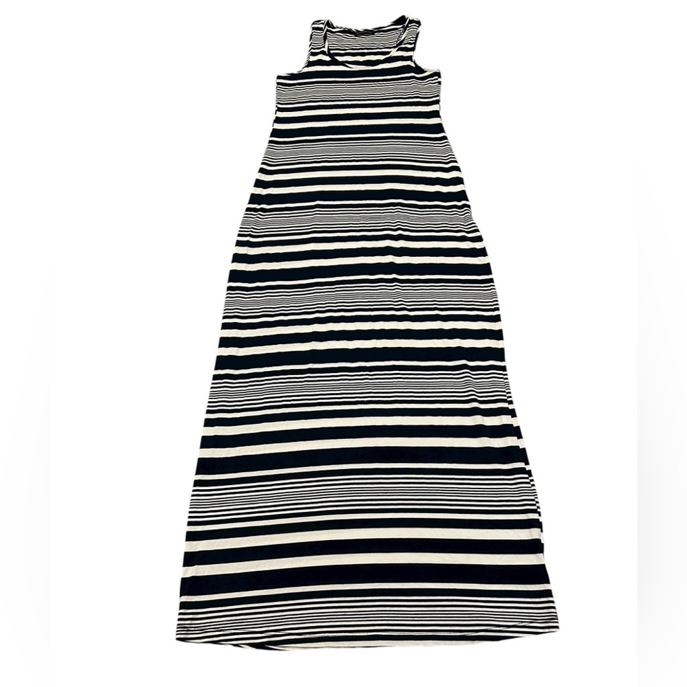 STACCATO blue & white striped maxi dress